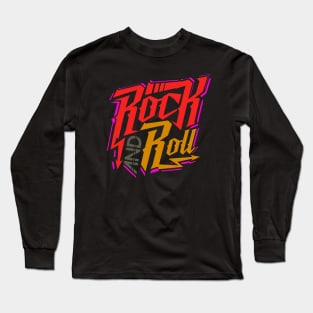 Rock n Roll retro 80s 90s nineties vintage eighties Long Sleeve T-Shirt